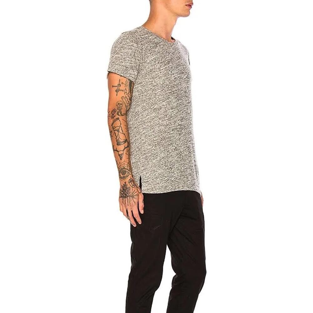 John Elliott Co-Mix Mercer Tee Gray Mens XXL Size 5 Luxury Minimalist T-Shirt